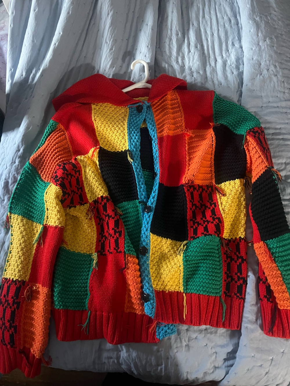 Jw Anderson Patchwork Knit Cardigan aka HARRY STYLES CARDIGAN